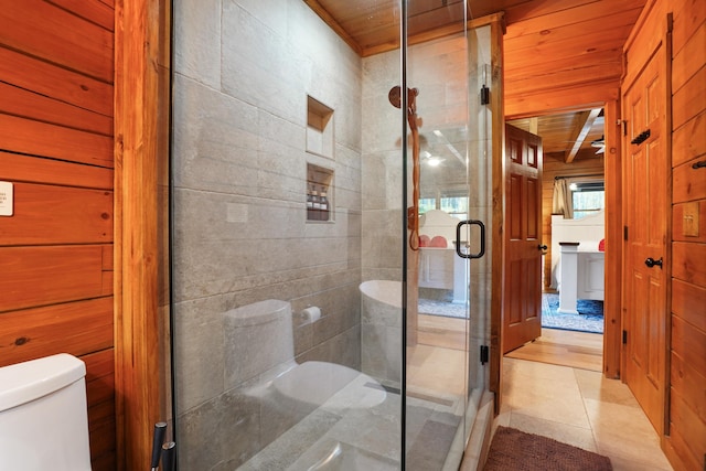 16651 Skinner Rd, Logan, OH 43138 - full bathroom with a stall shower and tile patterned floors