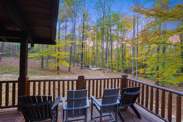 16651 Skinner Rd, Logan, OH 43138 - deck with a wooded view