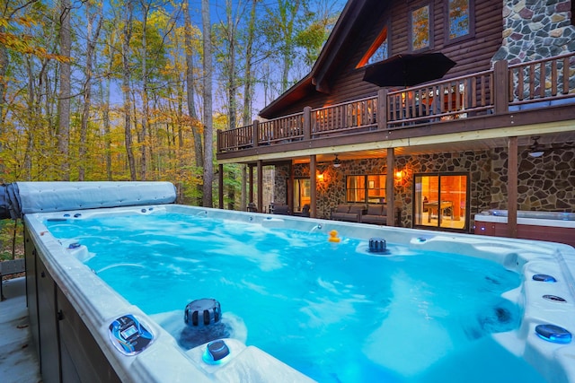 16651 Skinner Rd, Logan, OH 43138 - view of swimming pool featuring a hot tub