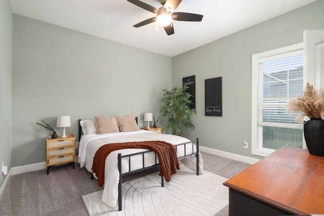 4881 Hoover Rd, Grove City, OH 43123 - bedroom featuring carpet and a ceiling fan