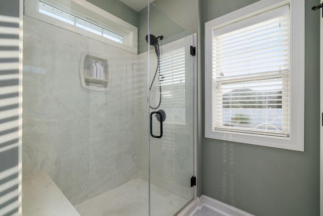 4881 Hoover Rd, Grove City, OH 43123 - full bath with a shower stall and baseboards