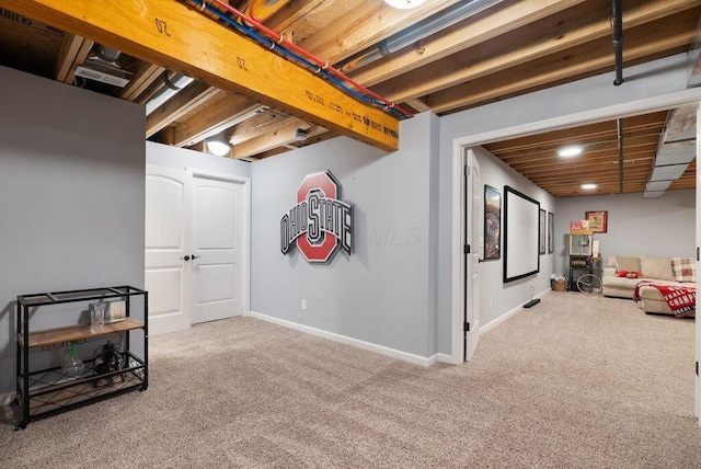 4881 Hoover Rd, Grove City, OH 43123 - finished basement with carpet flooring and recessed lighting