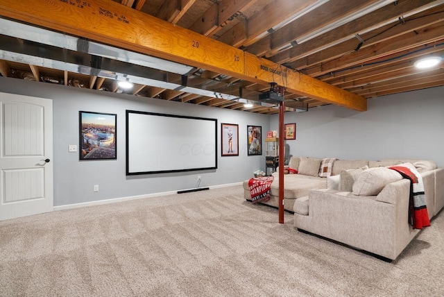 4881 Hoover Rd, Grove City, OH 43123 - cinema room featuring carpet flooring