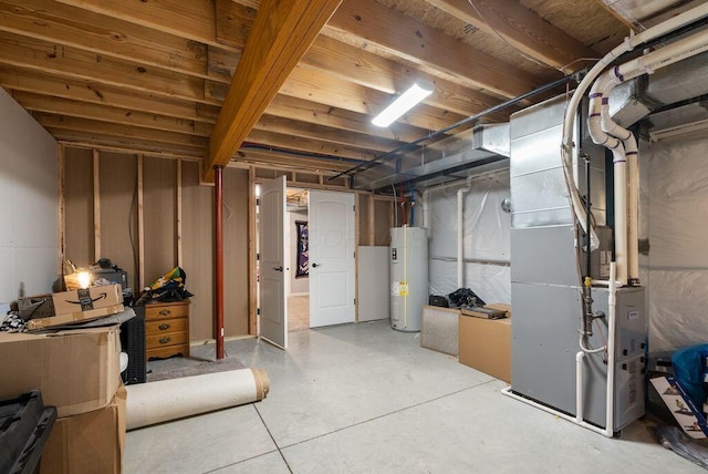 4881 Hoover Rd, Grove City, OH 43123 - unfinished basement with water heater and heating unit