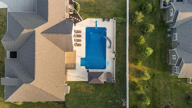 4881 Hoover Rd, Grove City, OH 43123 - bird's eye view of a pool