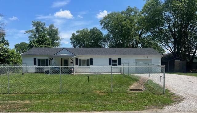 102 Leroy St, Buckeye Lake, OH 43008 - ranch-style house with gravel driveway and an attached garage