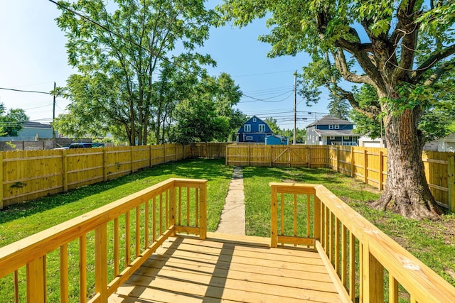 3189 E 6th Ave, Columbus, OH 43219 - wooden deck with a fenced backyard