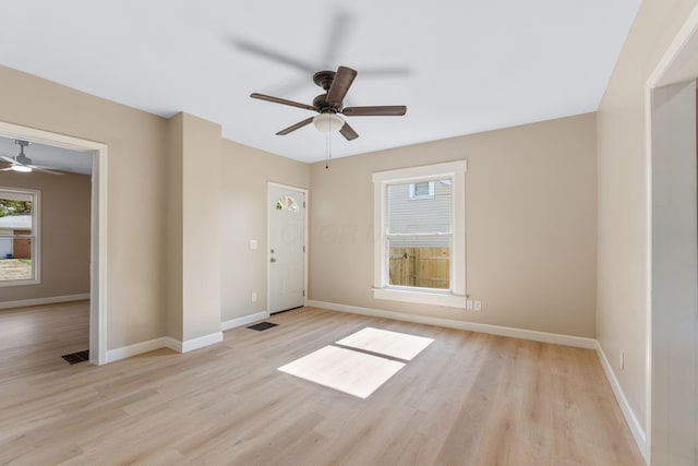 3189 E 6th Ave, Columbus, OH 43219 - unfurnished room with ceiling fan and wood finished floors