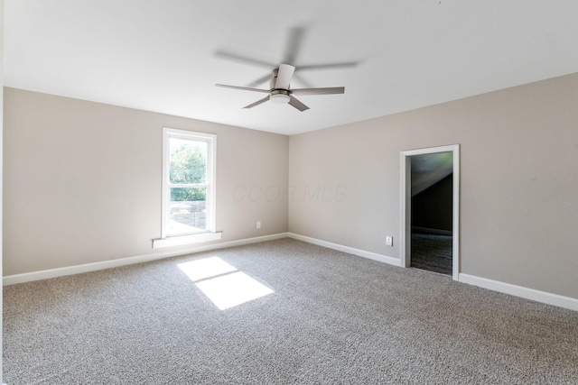 3189 E 6th Ave, Columbus, OH 43219 - carpeted empty room with ceiling fan and baseboards