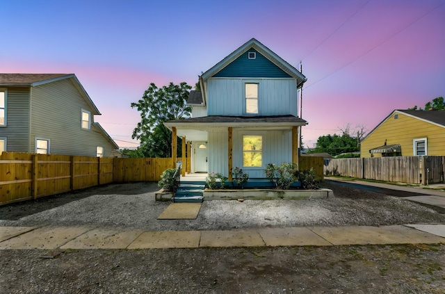 3189 E 6th Ave, Columbus, OH 43219 - view of front of home featuring board and batten siding and covered porch