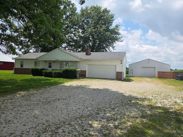 7376 Mink St SW, Pataskala, OH 43062 - single story home featuring brick siding and a chimney