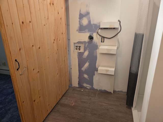 7376 Mink St SW, Pataskala, OH 43062 - corridor with wood finished floors and a baseboard radiator