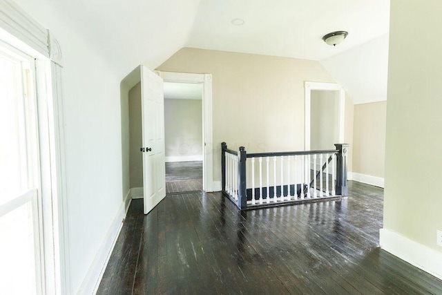186 S Walnut St, Chillicothe, OH 45601 - hall featuring an upstairs landing, hardwood / wood-style floors, and lofted ceiling