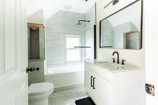 186 S Walnut St, Chillicothe, OH 45601 - bathroom with vanity,  shower combination, and tile patterned floors