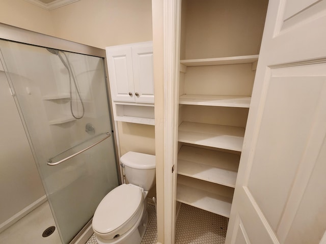 450 Williamsburg Ln Unit A, Lancaster, OH 43130 - full bath with a shower stall, a closet, and tile patterned flooring