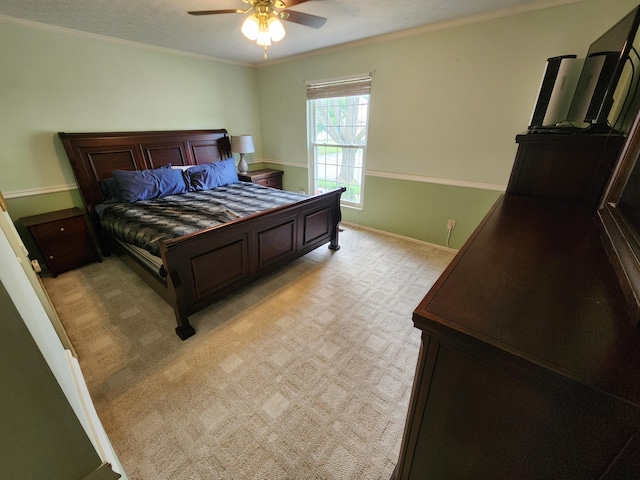 450 Williamsburg Ln Unit A, Lancaster, OH 43130 - bedroom with crown molding and a ceiling fan