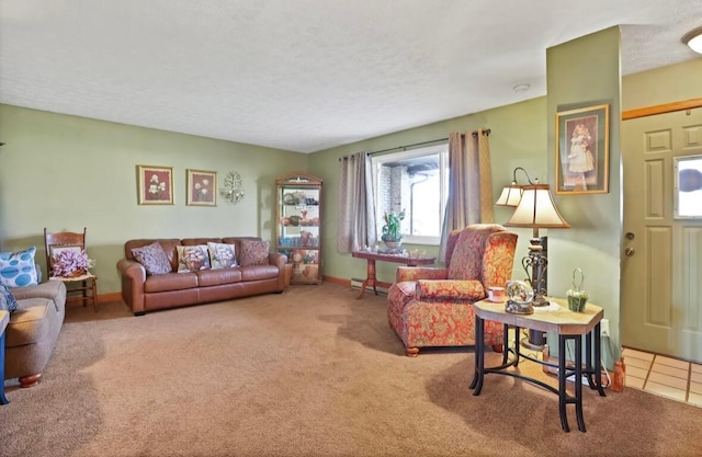 12232 Cleo Rd, Orient, OH 43146 - living area with carpet flooring and a textured ceiling