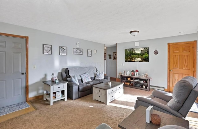 12232 Cleo Rd, Orient, OH 43146 - living area with baseboard heating and light colored carpet