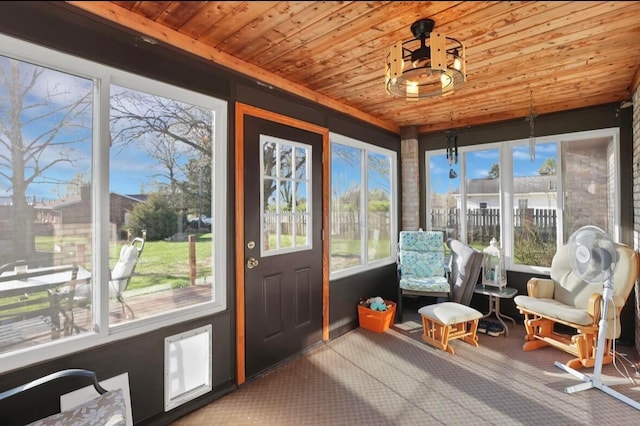 12232 Cleo Rd, Orient, OH 43146 - sunroom / solarium with wood ceiling, healthy amount of natural light, and carpet floors