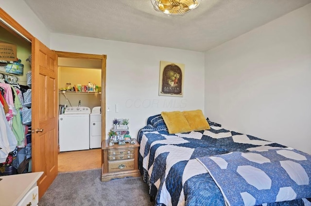 12232 Cleo Rd, Orient, OH 43146 - bedroom featuring washing machine and clothes dryer and carpet floors