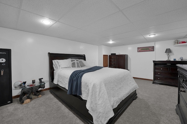 6146 Catawba Dr, Grove City, OH 43123 - carpeted bedroom with a drop ceiling and baseboards