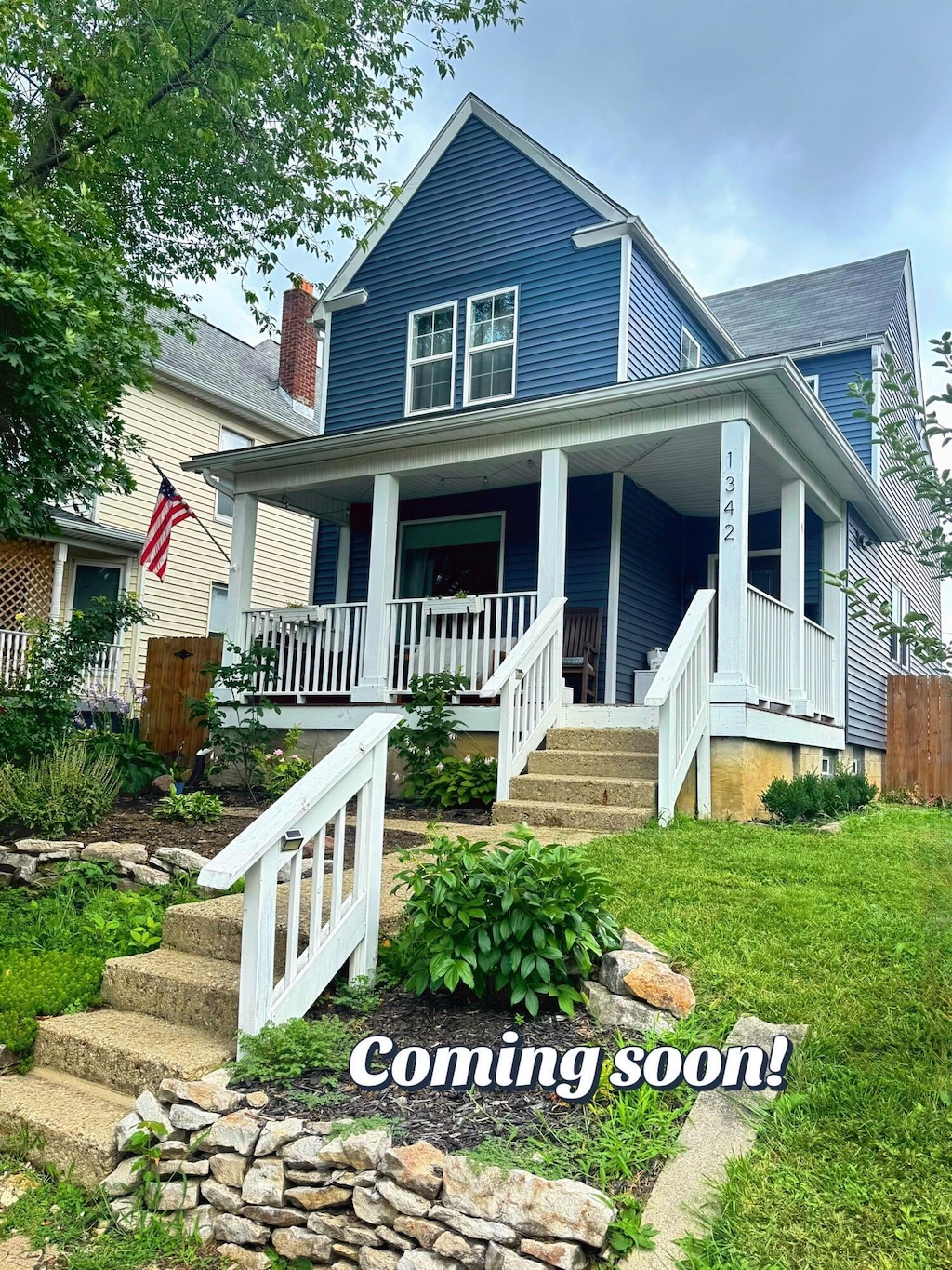 1342 Hamlet St Unit 1342, Columbus, OH 43201 - view of front of home featuring covered porch