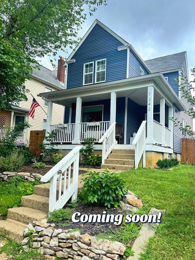 1342 Hamlet St Unit 1342, Columbus, OH 43201 - view of front of home featuring covered porch