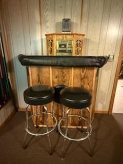 521 Kenton Galion Rd E, Marion, OH 43302 - indoor dry bar featuring wood walls