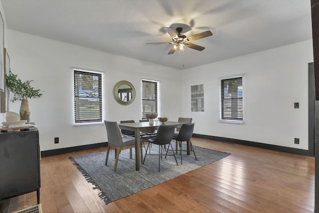 10123 Loop Rd, Millersport, OH 43046 - dining room with a ceiling fan and wood finished floors
