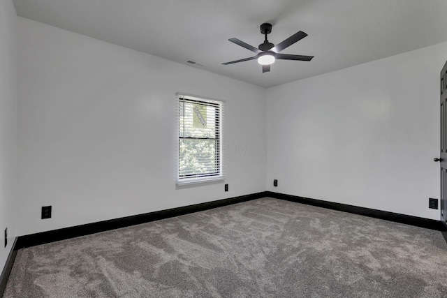 10123 Loop Rd, Millersport, OH 43046 - spare room with carpet flooring and a ceiling fan