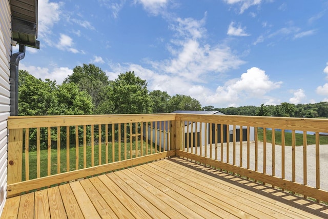 10123 Loop Rd, Millersport, OH 43046 - deck with a yard and view of wooded area