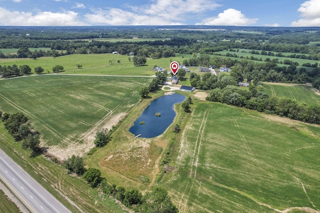 10123 Loop Rd, Millersport, OH 43046 - aerial view of property and surrounding area featuring a large body of water and rural landscape