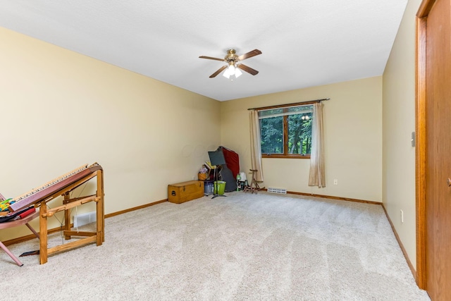 976 Hillside Dr, Newark, OH 43055 - playroom featuring ceiling fan and carpet flooring