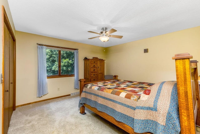 976 Hillside Dr, Newark, OH 43055 - bedroom with carpet flooring and ceiling fan