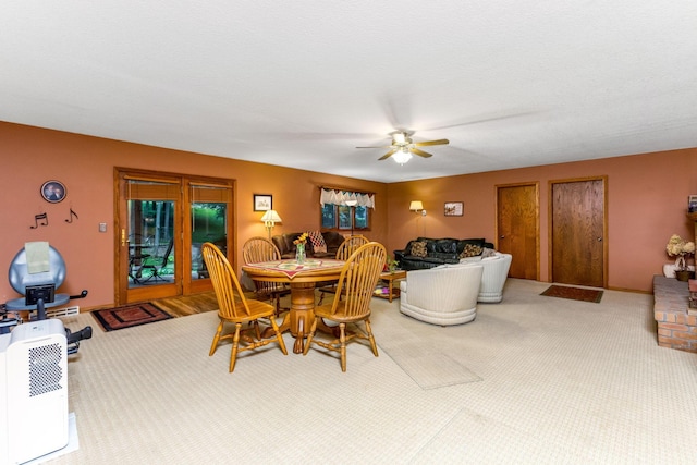 976 Hillside Dr, Newark, OH 43055 - dining room with a ceiling fan and carpet