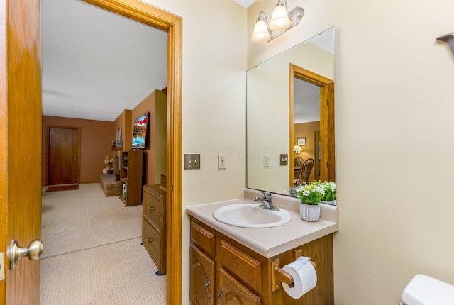 976 Hillside Dr, Newark, OH 43055 - half bathroom with vanity and toilet