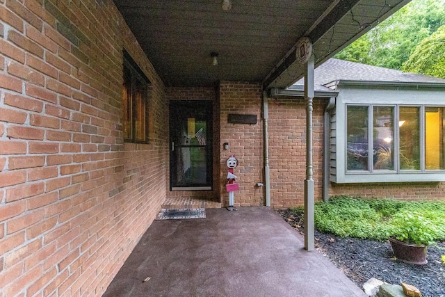 976 Hillside Dr, Newark, OH 43055 - property entrance featuring brick siding