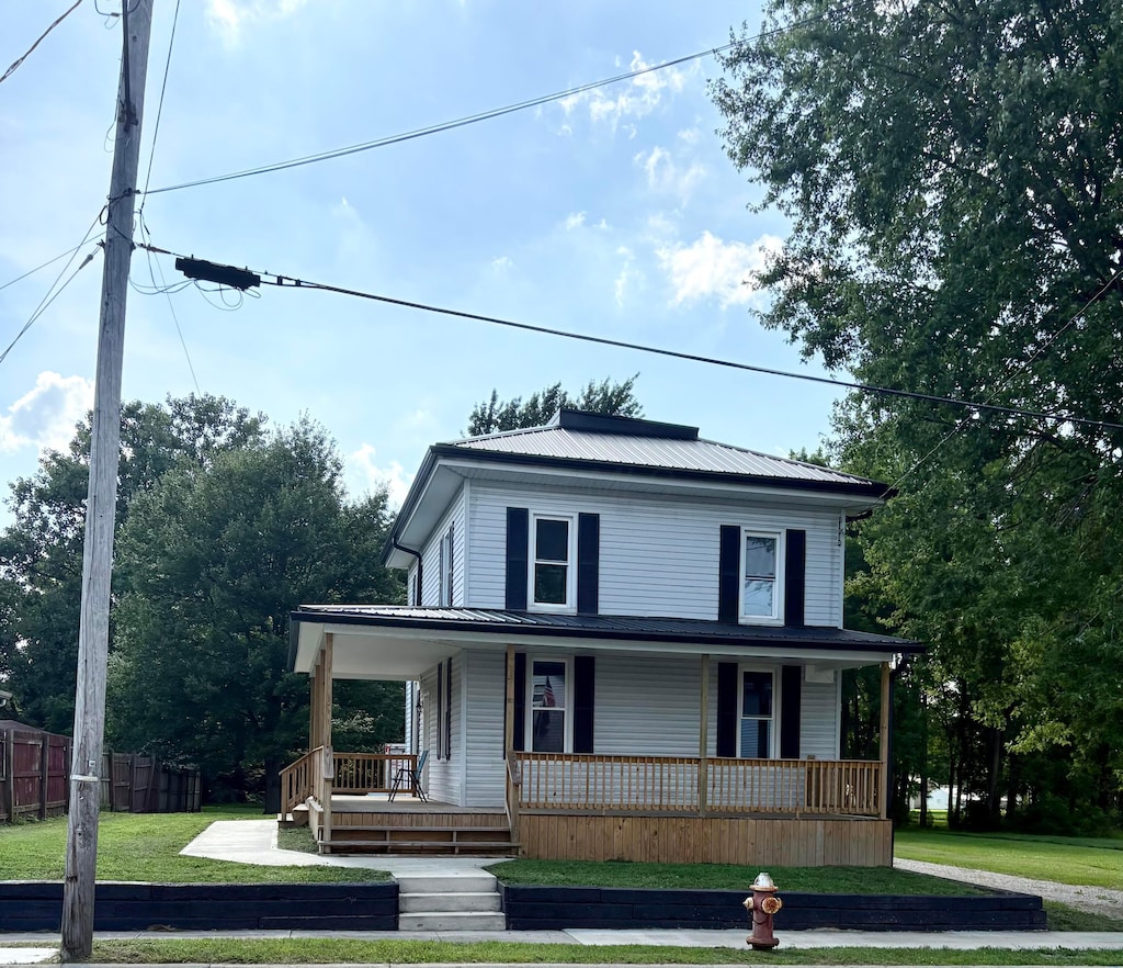 279 Whetstone St, Bucyrus, OH 44820 - view of front of property featuring a porch and a metal roof