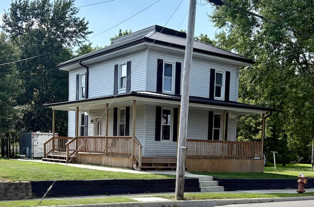 279 Whetstone St, Bucyrus, OH 44820 - view of front facade with covered porch and a front yard