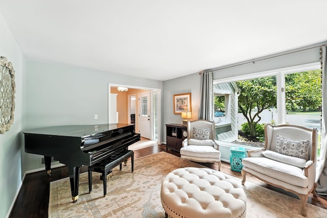 371 Ashworth Ct, Dublin, OH 43017 - sitting room featuring wood finished floors and baseboards