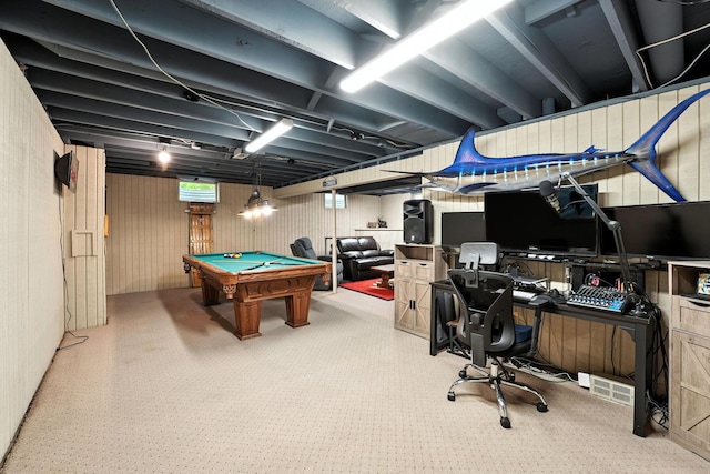 371 Ashworth Ct, Dublin, OH 43017 - playroom with billiards table and carpet