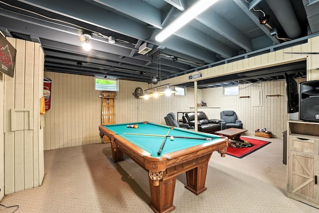 371 Ashworth Ct, Dublin, OH 43017 - rec room with pool table and carpet flooring