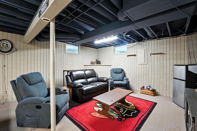 371 Ashworth Ct, Dublin, OH 43017 - living room with wood walls
