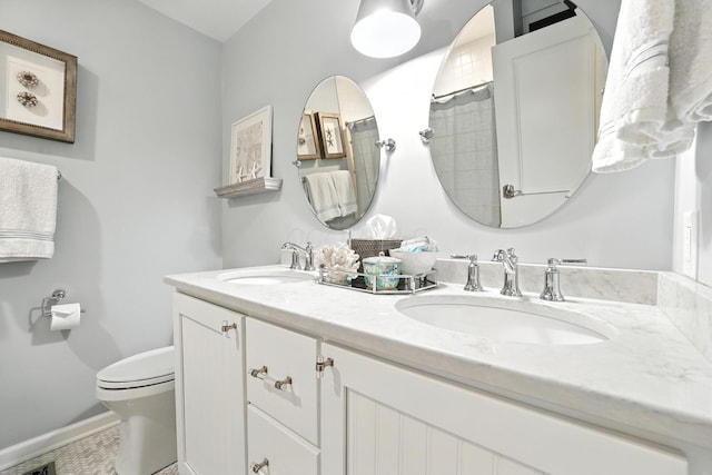 371 Ashworth Ct, Dublin, OH 43017 - bathroom featuring toilet and double vanity