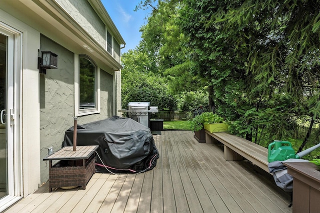 371 Ashworth Ct, Dublin, OH 43017 - wooden deck featuring grilling area