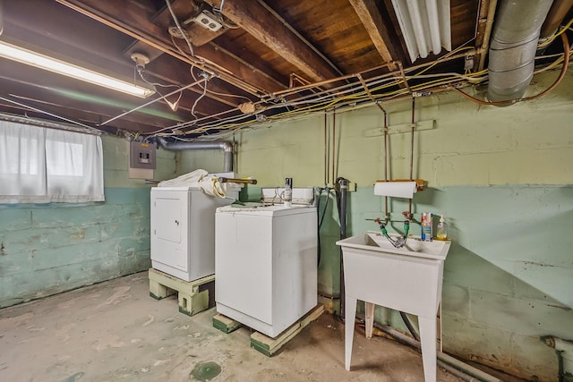 126 Dix Ave, Marion, OH 43302 - below grade area with independent washer and dryer and electric panel