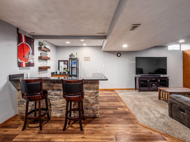 238 Key Blvd, Pataskala, OH 43062 - indoor wet bar with wood finished floors and recessed lighting