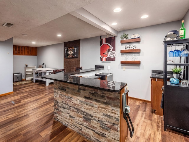 238 Key Blvd, Pataskala, OH 43062 - bar with wood finished floors and recessed lighting