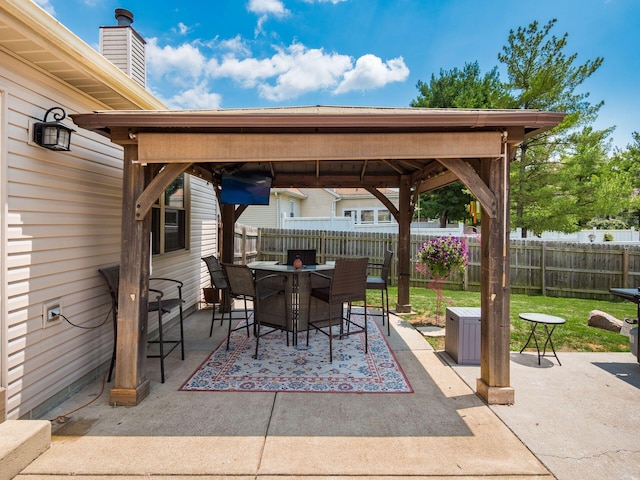 238 Key Blvd, Pataskala, OH 43062 - fenced backyard with outdoor dining area, a patio, and a gazebo