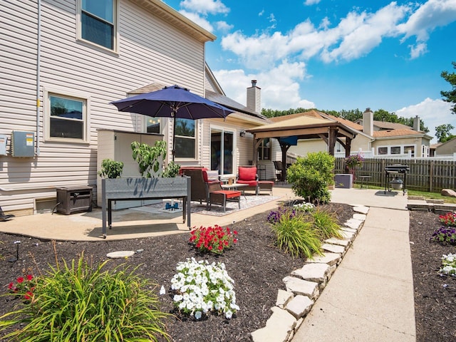238 Key Blvd, Pataskala, OH 43062 - back of property with outdoor lounge area, a gazebo, and a patio